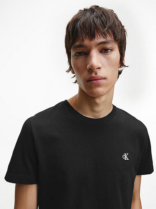 Calvin Klein Calvin Kleın Erkek Logolu Regular Fit Kısa Kollu Yuvarlak Yaka Siyah T-Shirt J30J314544-BAE