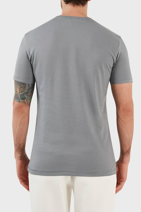 Calvin Klein Calvin Kleın Erkek Logolu Kısa Kollu Pamuklu Gri T-Shirt J30J322511-PN6