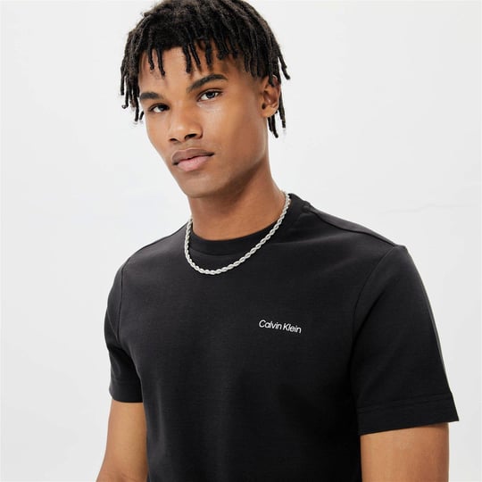 Calvin Klein Calvin Kleın Erkek Logolu Kısa Kollu Pamuklu Siyah T-Shirt K10K109894-BEH