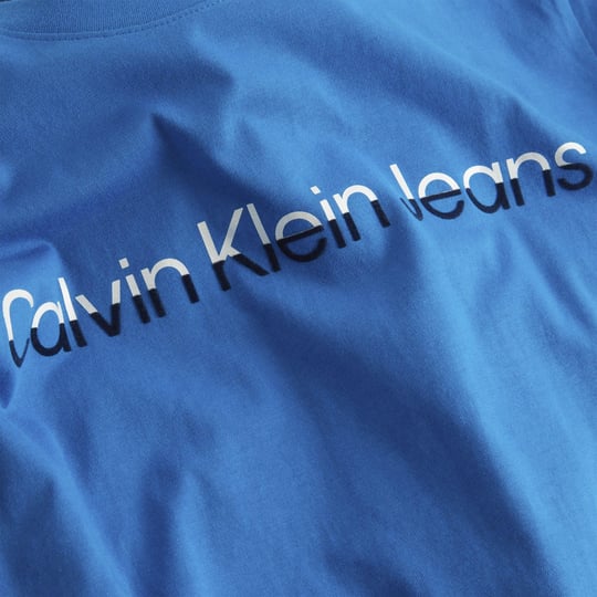 Calvin Klein Calvin Kleın Erkek Logolu Kısa Kollu Pamuklu Mavi T-Shirt J30J322511-C3B