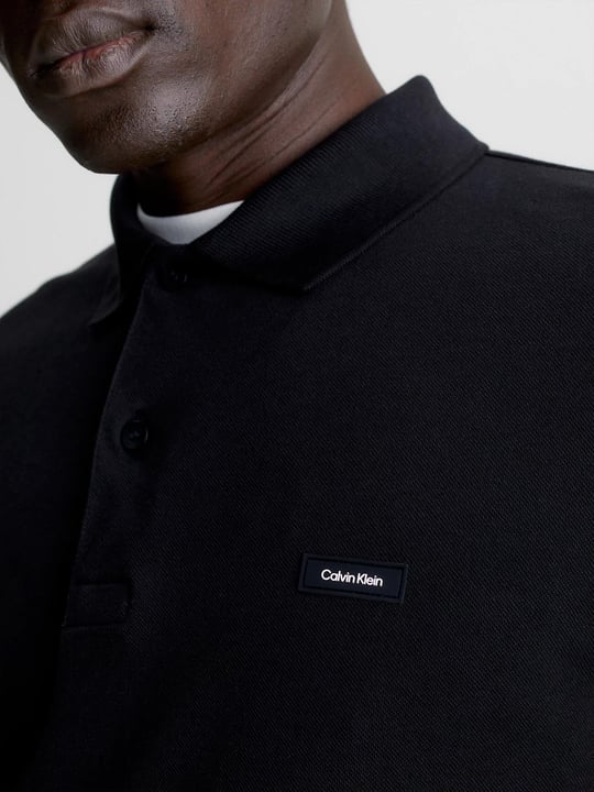 Calvin Klein Calvin Kleın Erkek Marka Logolu Polo Yakalı Organik Pamuklu Siyah Polo Yaka T-Shirt K10K111196-BEH