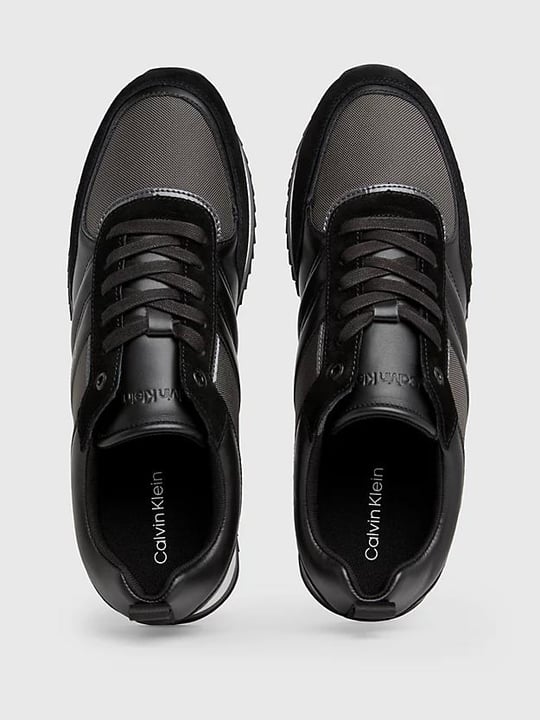 Calvin Klein Calvin Kleın Erkek Marka Logolu Bağcıklı Kaydırmaz Tabanlı Günlük Siyah Sneaker HM0HM01170-0GO