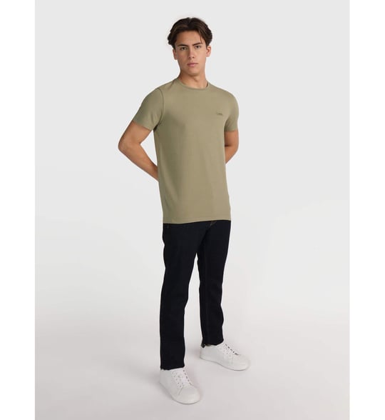 Calvin Klein Calvin Kleın Erkek Marka Logolu Pamuklu Günlük Kullanım Yeşil T-Shirt K10K112724-MSS