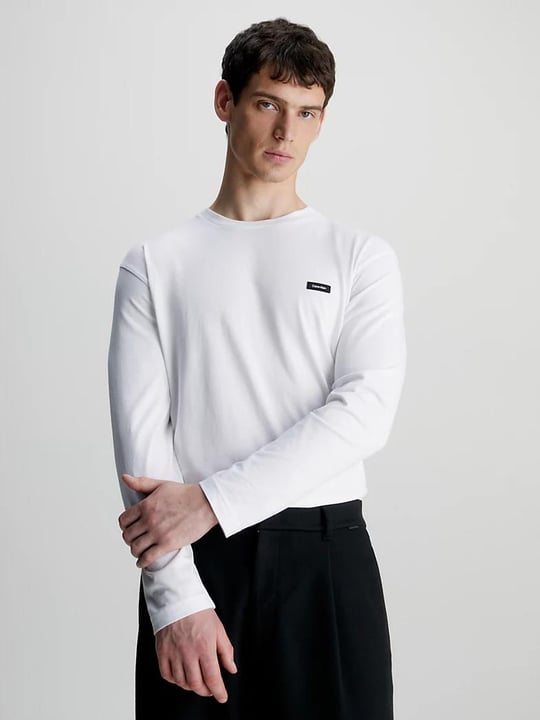 Calvin Klein Calvin Kleın Erkek Marka Logolu Pamuklu Günlük Kullanım Beyaz T-Shirt K10K111847-YAF