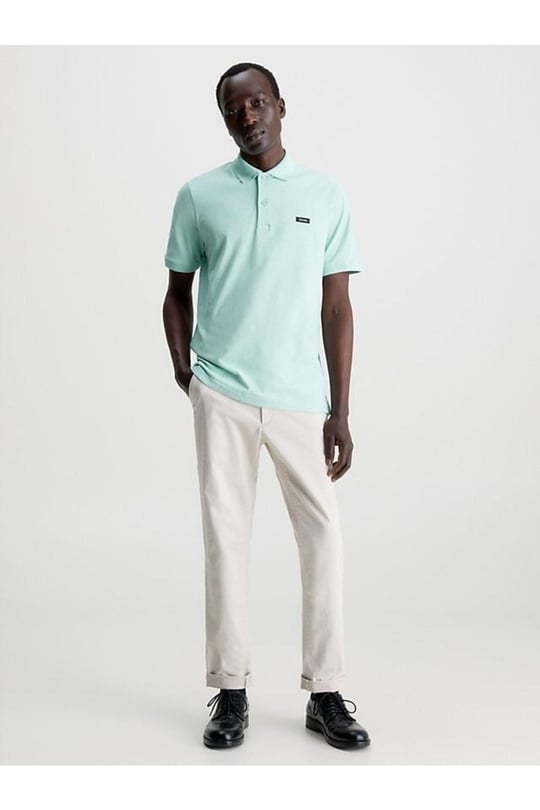 Calvin Klein Calvin Kleın Erkek Marka Logolu Polo Yakalı Organik Pamuklu Mavi1 Polo Yaka T-Shirt K10K111196-C04