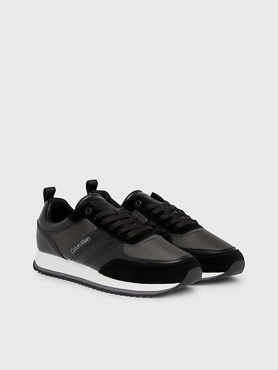 Calvin Klein Calvin Kleın Erkek Marka Logolu Bağcıklı Kaydırmaz Tabanlı Günlük Siyah Sneaker HM0HM01170-0GO