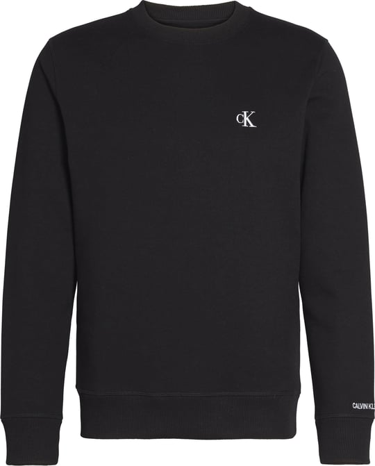 Calvin Klein Calvin Kleın Erkek Marka Logo Detaylı Bisiklet Yaka Regular Fit Siyah Sweatshirt J30J314536-BAE