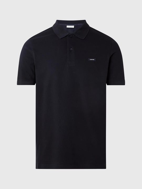 Calvin Klein Calvin Kleın Erkek Marka Logolu Polo Yakalı Organik Pamuklu Siyah Polo Yaka T-Shirt K10K111196-BEH