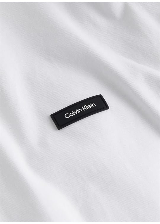 Calvin Klein Calvin Kleın Erkek Marka Logolu Pamuklu Günlük Kullanım Beyaz T-Shirt K10K111847-YAF