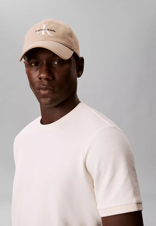Calvin Klein Calvin Klein Erkek Nefes Alabilen Pamuklu Kumaş CK Logolu Ayarlanabilir Metal Tokalı Bej Şapka LV04G5004G-PBF