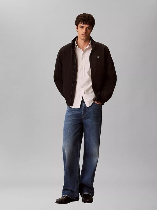 Calvin Klein Calvin Klein Erkek Normal Kalıp Dik Yaka Fermuarlı Uzun Kollu Siyah Ceket LV04RG500G-UB1