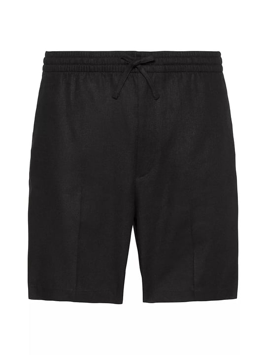 Calvin Klein Calvin Klein Erkek Normal Kesim Beli Lastikli Keten Siyah Şort LV04LF620G-UB1
