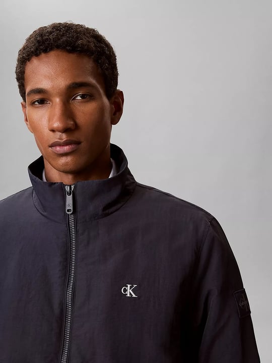 Calvin Klein Calvin Klein Erkek Normal Kalıp Dik Yaka Fermuarlı Uzun Kollu Lacivert Ceket LV04RG500G-CEF