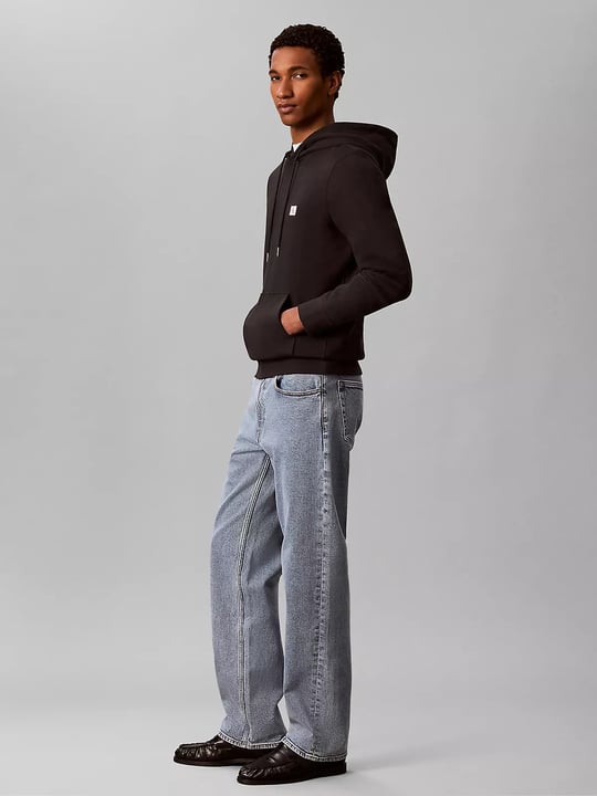 Calvin Klein Calvin Klein Erkek Normal Kalıp Fermuarlı Kapüşonlu Uzun Kollu Siyah Sweatshirt LV04RG269G-UB1
