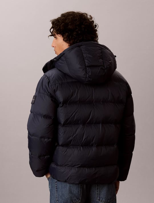 Calvin Klein Calvin Klein Erkek Normal Kesim Kuş Tüyü Dolgulu Kapitone Tasarımlı Çıkarılabilir Kapüşonlu Lacivert Mont LV04RG515G-CEF
