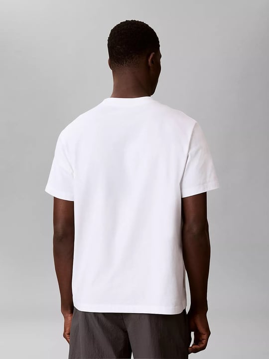 Calvin Klein Calvin Klein Erkek Normal Kesim Yuvarlak Yakalı Logo Baskılı Kısa Kollu Beyaz T-Shirt LV04LG812G-YAF