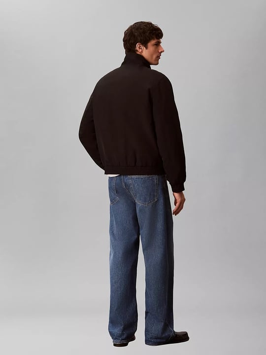 Calvin Klein Calvin Klein Erkek Normal Kalıp Dik Yaka Fermuarlı Uzun Kollu Siyah Ceket LV04RG500G-UB1