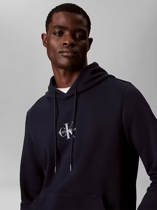 Calvin Klein Calvin Klein Erkek Normal Kesim Yüksek Pamuk İçerikli Kapüşonlu Uzun Kollu Lacivert Sweatshirt LV04RG279G-CEF