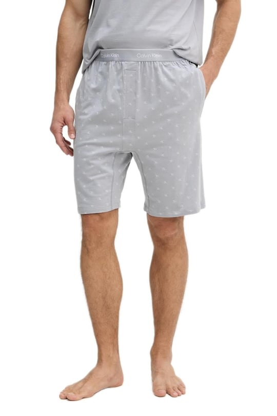 Calvin Klein Calvin Klein Erkek Normal Kalıp İki Parçalı Pamuklu Gri Pijama Takımı LV00NM2900-3IL