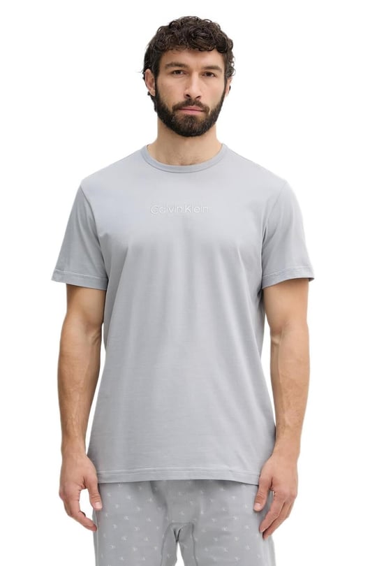 Calvin Klein Calvin Klein Erkek Normal Kalıp İki Parçalı Pamuklu Gri Pijama Takımı LV00NM2900-3IL