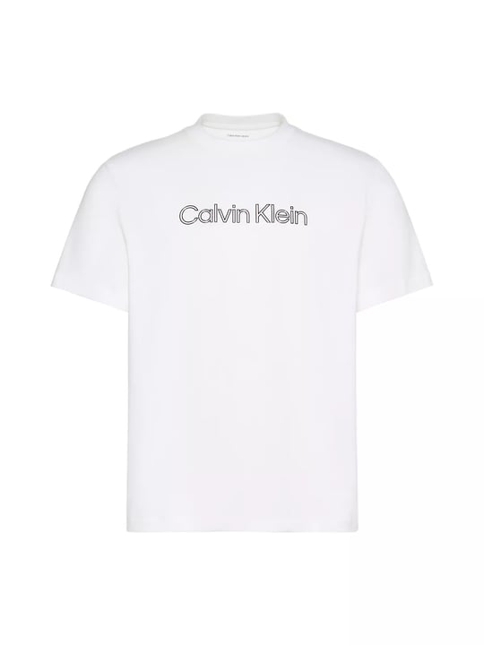 Calvin Klein Calvin Klein Erkek Normal Kesim Yuvarlak Yakalı Logo Baskılı Kısa Kollu Beyaz T-Shirt LV04LG812G-YAF