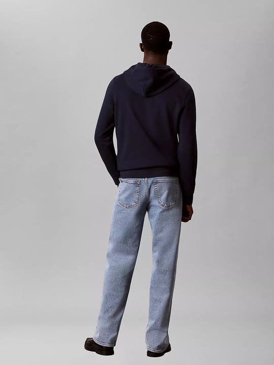 Calvin Klein Calvin Klein Erkek Normal Kesim Yüksek Pamuk İçerikli Kapüşonlu Uzun Kollu Lacivert Sweatshirt LV04RG279G-CEF
