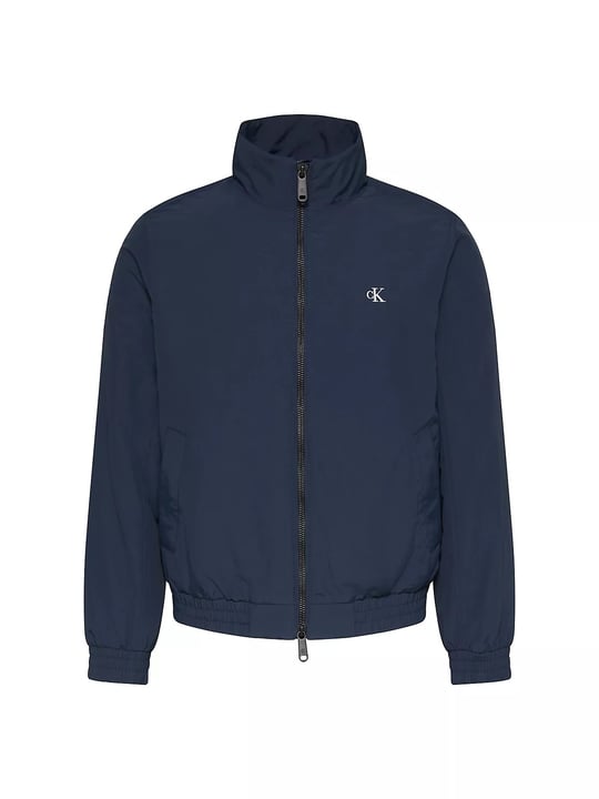 Calvin Klein Calvin Klein Erkek Normal Kalıp Dik Yaka Fermuarlı Uzun Kollu Lacivert Ceket LV04RG500G-CEF