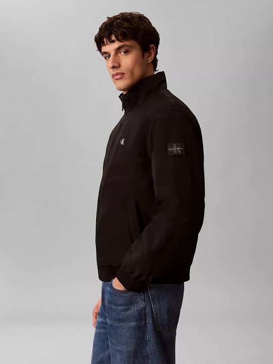 Calvin Klein Calvin Klein Erkek Normal Kalıp Dik Yaka Fermuarlı Uzun Kollu Siyah Ceket LV04RG500G-UB1