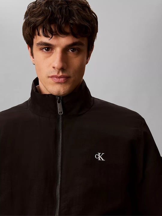 Calvin Klein Calvin Klein Erkek Normal Kalıp Dik Yaka Fermuarlı Uzun Kollu Siyah Ceket LV04RG500G-UB1