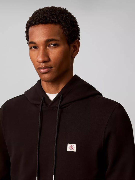 Calvin Klein Calvin Klein Erkek Normal Kalıp Fermuarlı Kapüşonlu Uzun Kollu Siyah Sweatshirt LV04RG269G-UB1