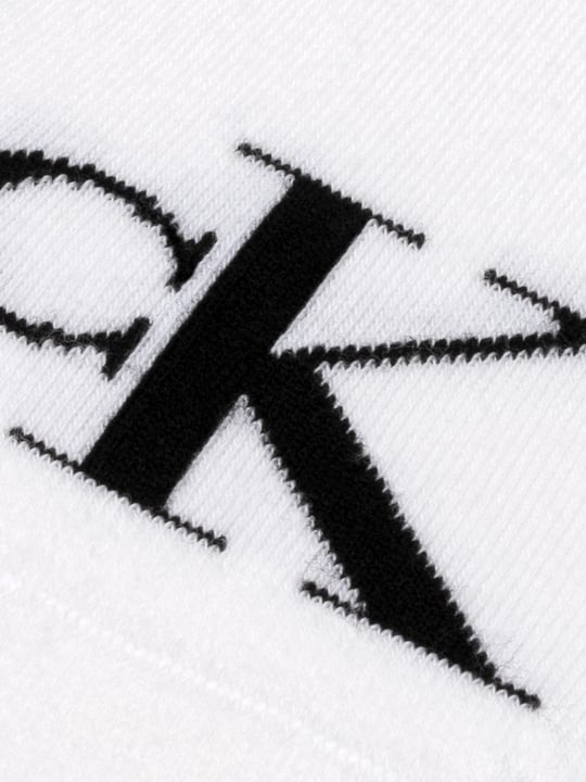 Calvin Klein Calvin Klein Erkek Pamuklu CK Logo Detaylı İkili Paket Beyaz Çorap C701228809-002