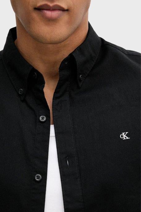 Calvin Klein Calvin Klein Erkek Pamuklu Regular Fit Uzun Kollu Siyah Gömlek LV140EM125-UB1