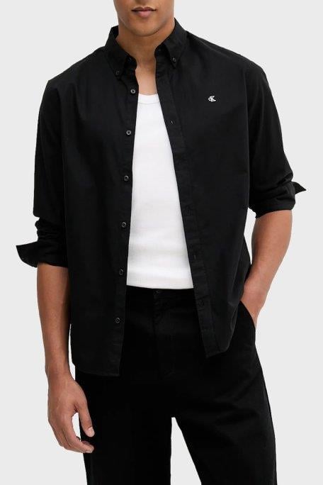 Calvin Klein Calvin Klein Erkek Pamuklu Regular Fit Uzun Kollu Siyah Gömlek LV140EM125-UB1