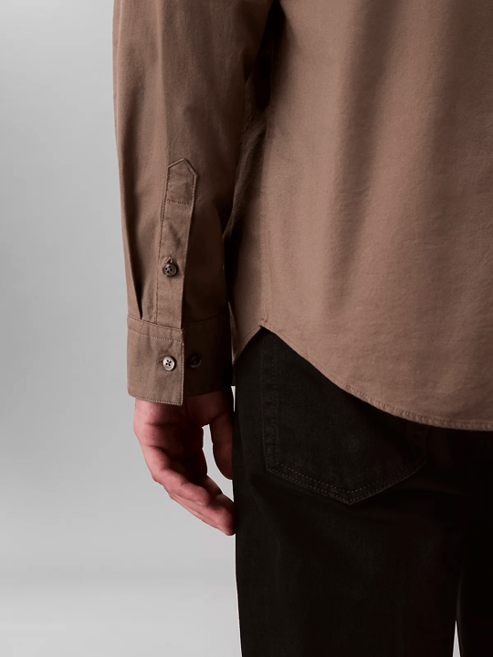 Calvin Klein Calvin Klein Erkek Pamuklu Regular Fit Uzun Kollu Haki Gömlek LV140EM125-LKJ