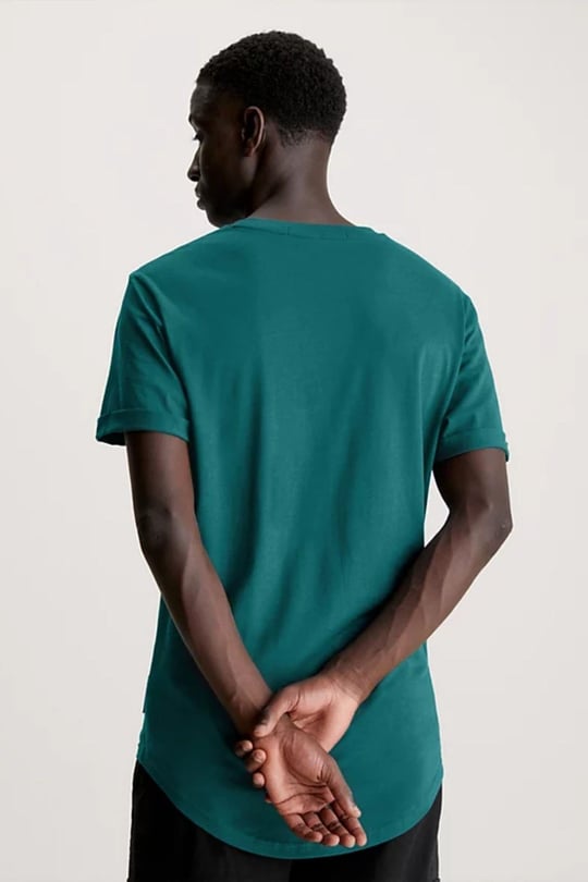 Calvin Klein Calvin Kleın Erkek Pamuklu Kısa Kollu Yuvarlak Yaka Mavi T-Shirt J30J323482-CA4
