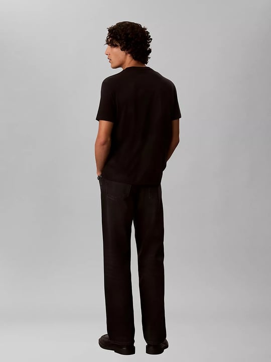 Calvin Klein Calvin Klein Erkek Pamuklu Bisiklet Yaka Kısa Kollu Siyah T-Shirt LV04LH802G-UB1