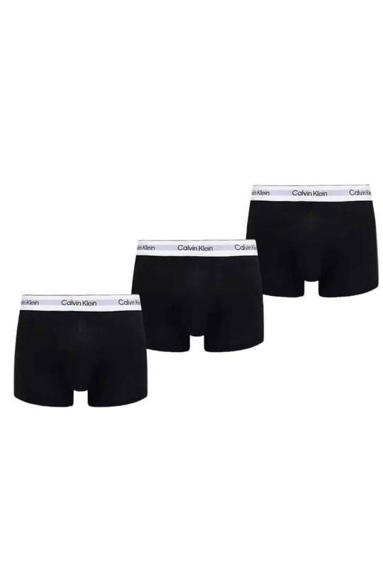 Calvin Klein Calvin Klein Erkek Pamuklu Slim Fit Beli Elastik Bantlı 3'lü Siyah Boxer LV00NB4392-UB1
