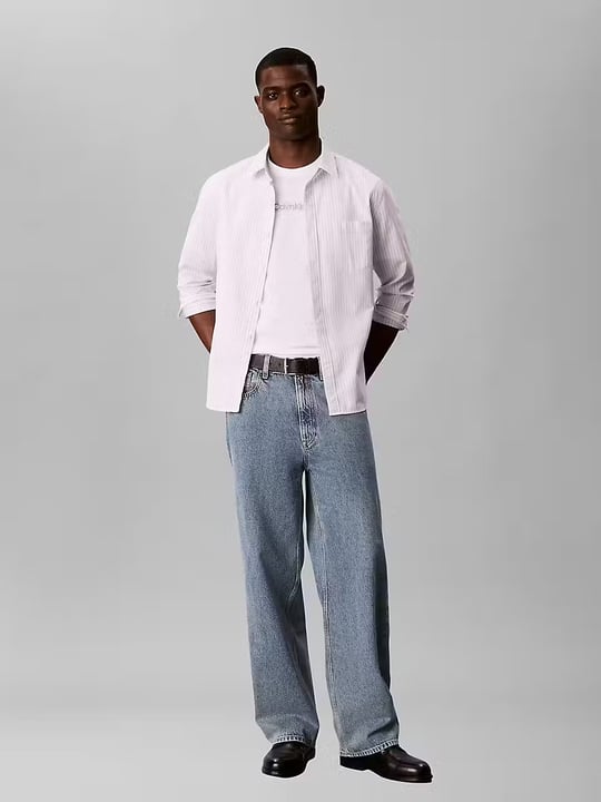 Calvin Klein Calvin Klein Erkek Pamuklu Bisiklet Yaka Kısa Kollu Beyaz T-Shirt LV04LH802G-YAF