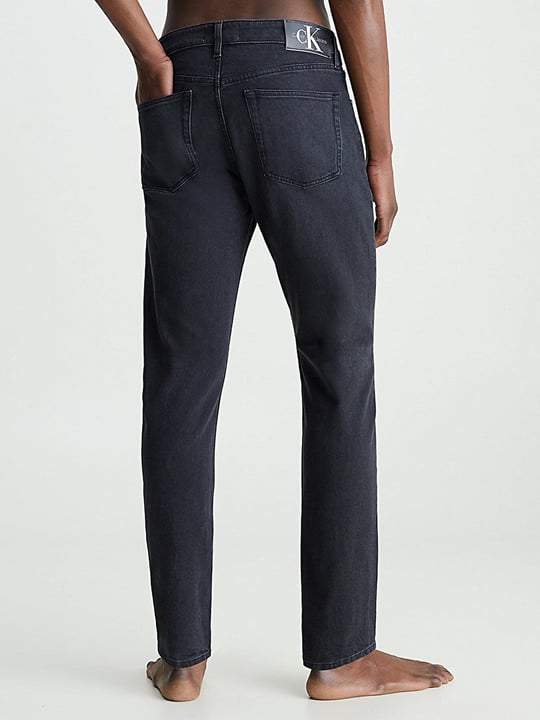 Calvin Klein Calvin Kleın Erkek Pamuklu Normal Bel 5 Cepli Düğmeli Siyah Jeans J30J323689-1BY