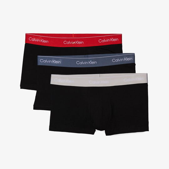 Calvin Klein Calvin Klein Erkek Pamuklu Slim Fit Beli Elastik Bantlı Pamuklu 3'lü Siyah Boxer LV00NB4389-VQO