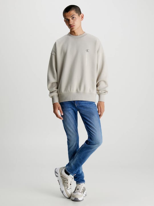 Calvin Klein Calvin Kleın Erkek Pamuklu Normal Bel 5 Cepli Düğmeli Mavi Jeans J30J323850-1BJ