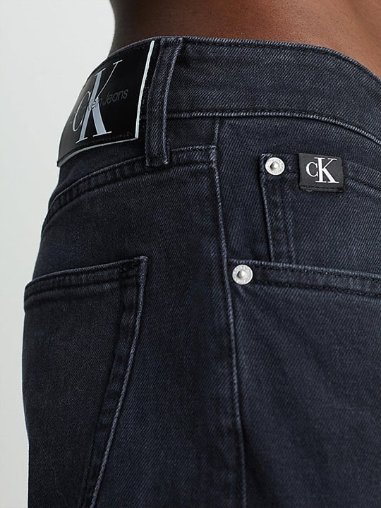 Calvin Klein Calvin Kleın Erkek Pamuklu Normal Bel 5 Cepli Düğmeli Siyah Jeans J30J323689-1BY