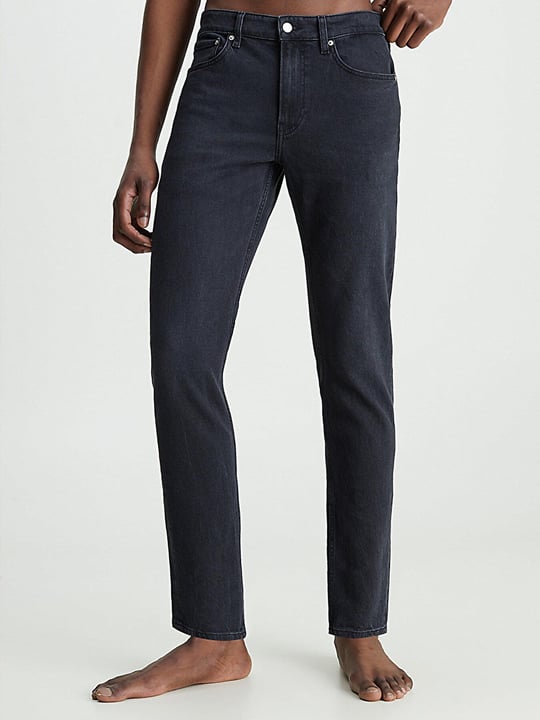 Calvin Klein Calvin Kleın Erkek Pamuklu Normal Bel 5 Cepli Düğmeli Siyah Jeans J30J323689-1BY