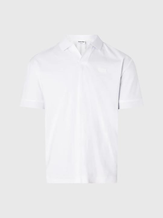 Calvin Klein Calvin Kleın Erkek Pamuklu Polo Yaka Kısa Kollu Günlük Kullanım Beyaz Polo Yaka T-Shirt K10K111193-YAF