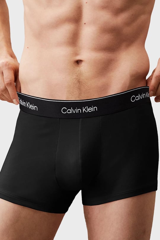 Calvin Klein Calvin Klein Erkek Pamuklu Slim Fit Beli Elastik Bantlı 3'lü Siyah Boxer LV00NB4392-TM6