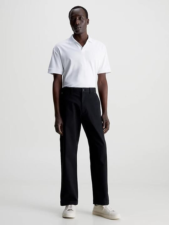 Calvin Klein Calvin Kleın Erkek Pamuklu Polo Yaka Kısa Kollu Günlük Kullanım Beyaz Polo Yaka T-Shirt K10K111193-YAF