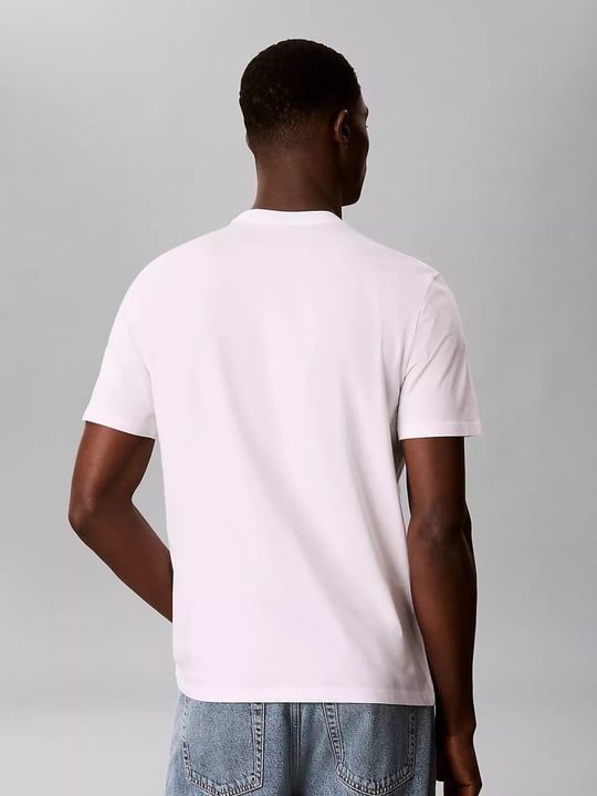 Calvin Klein Calvin Klein Erkek Pamuklu Bisiklet Yaka Kısa Kollu Beyaz T-Shirt LV04LH802G-YAF