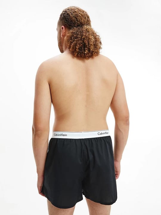 Calvin Klein Calvin Kleın Erkek Pamuklu Logolu Lastikli Normal Bel Siyah-Gri Boxer 000NB1396A-BHY