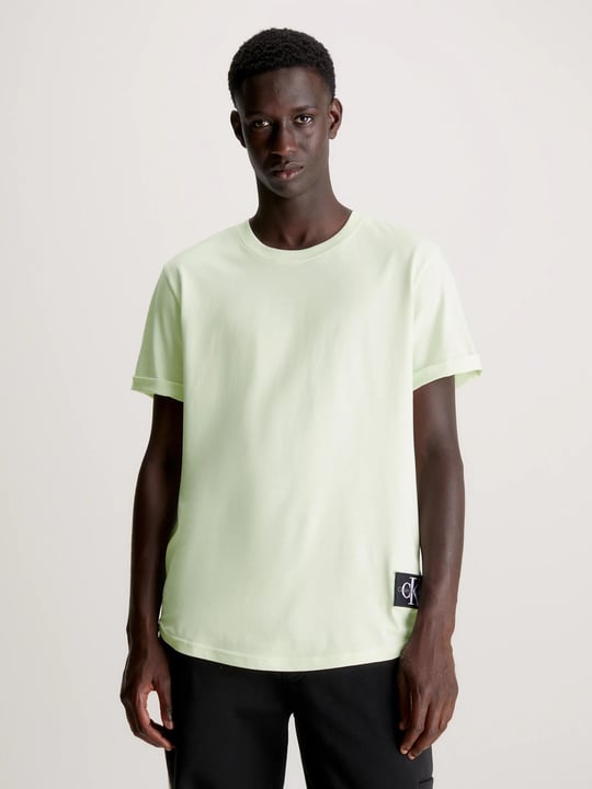 Calvin Klein Calvin Kleın Erkek Pamuklu Kısa Kollu Yuvarlak Yaka Yeşil1 T-Shirt J30J323482-LCE
