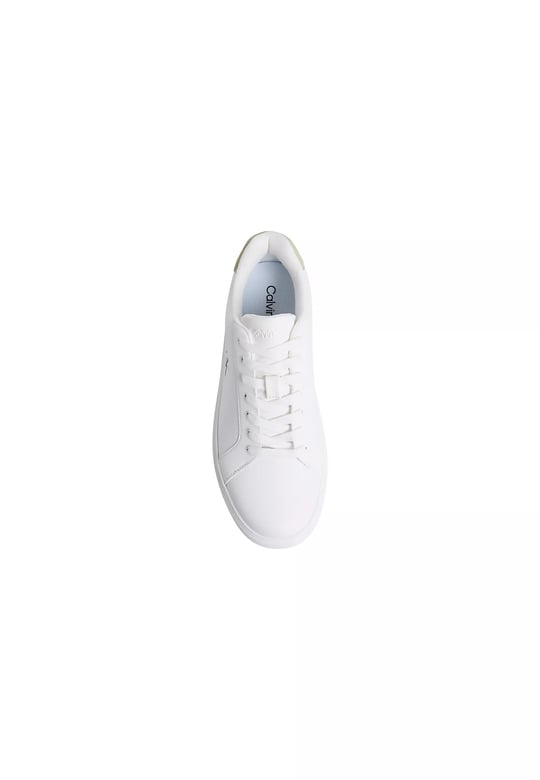 Calvin Klein Calvin Klein Erkek Rahat Taban Bağcıklı Deri Düz Taban Beyaz Sneaker YM0YM01435-01V